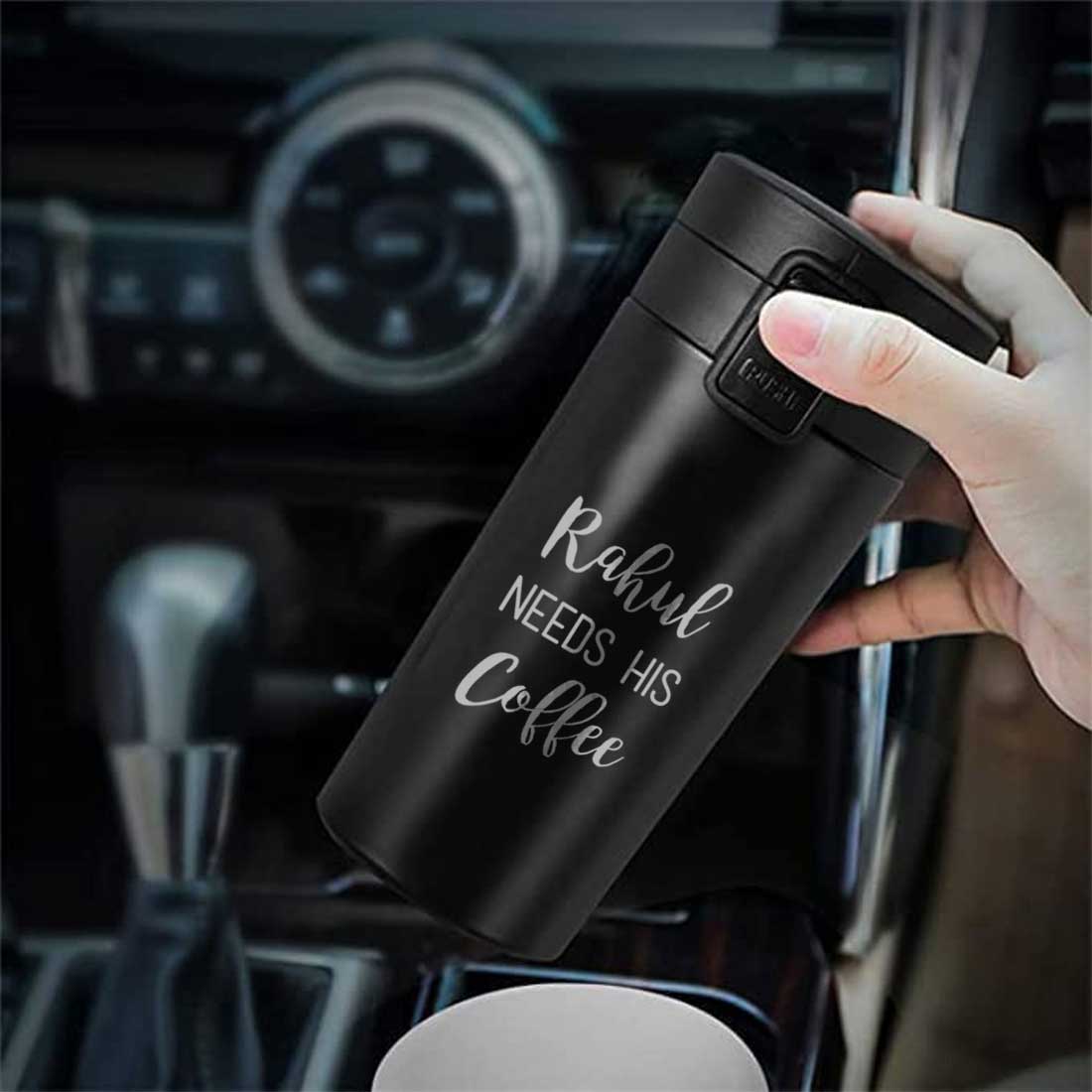 Customized Coffee Tumbler Insulated for Travelling Office Car Engraved Sipper Flask - Coffee Lover - Image 3
