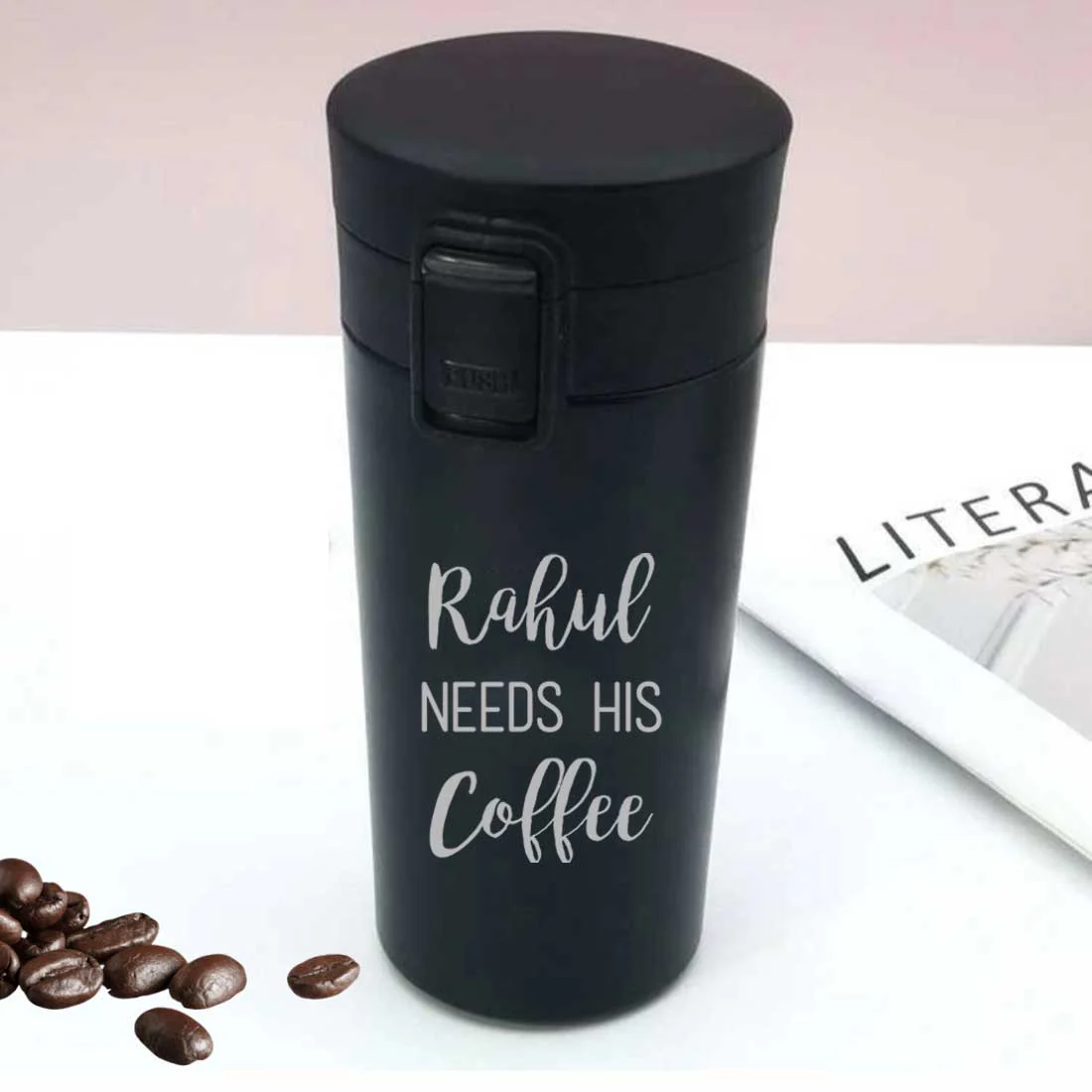 Customized Coffee Tumbler Insulated for Travelling Office Car Engraved Sipper Flask - Coffee Lover - Image 8