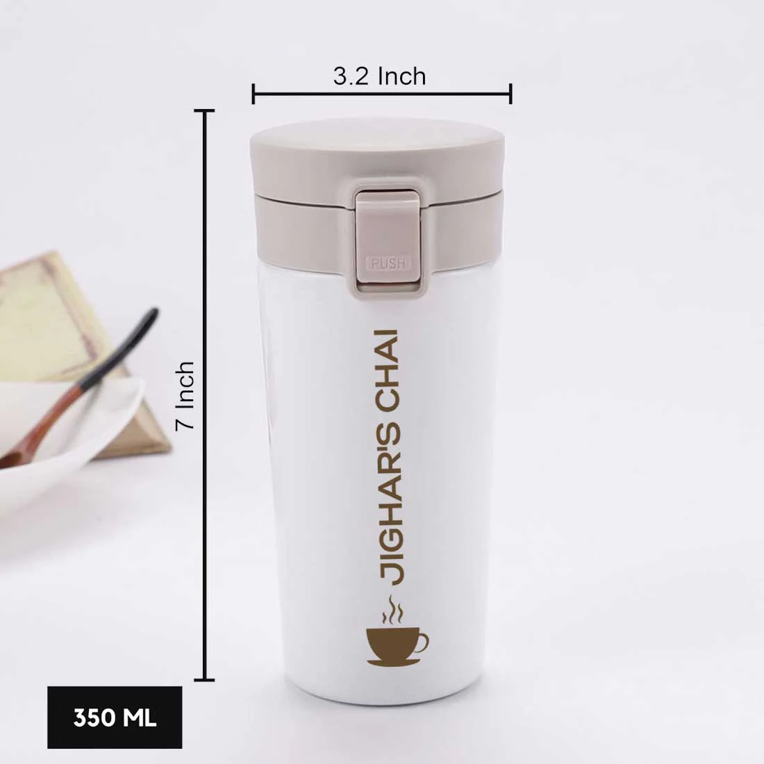 Personalized Coffee Tumbler for Office Travelling Car Vacuum Flask (380 ML) - Tea Cup - Image 8