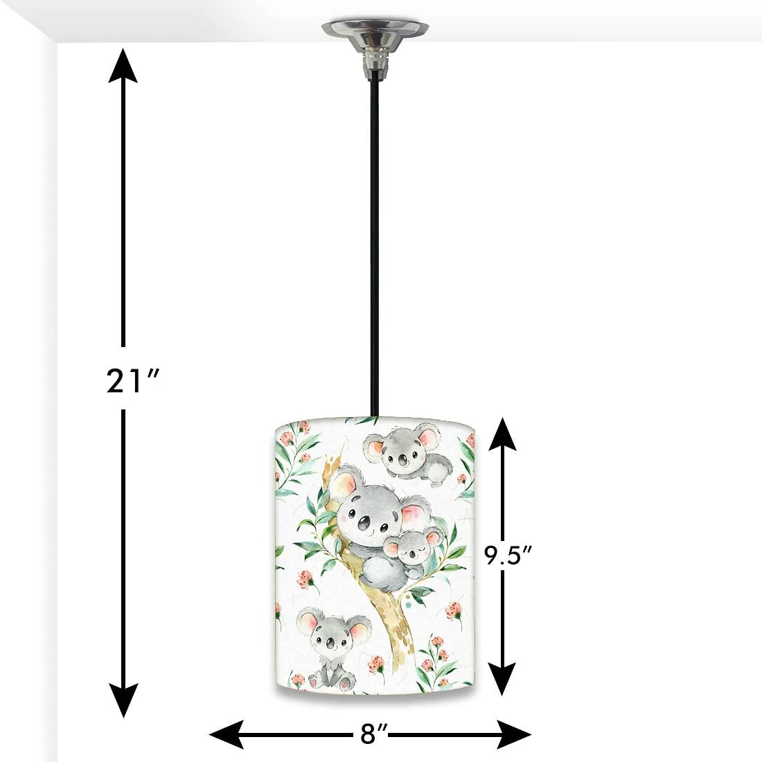 Nutcase Designer Ceiling Hanging Pendant Lamp Shade Light for Living Room, Bedrooms - Cute Koala - Image 2