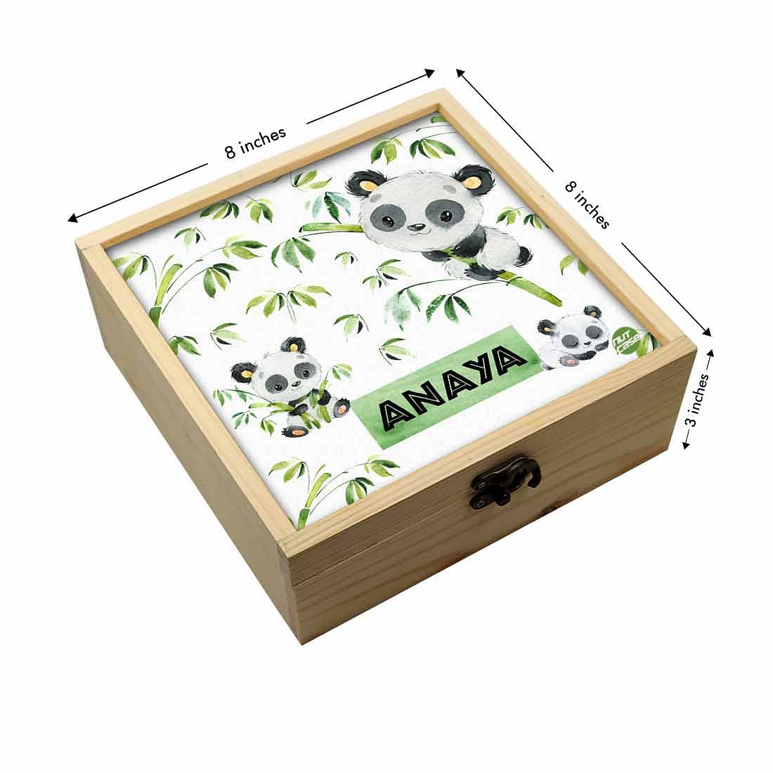 Personalized Jewellery Organiser Box Makeup Box Gifts for Girls - Cute Panda - Image 3