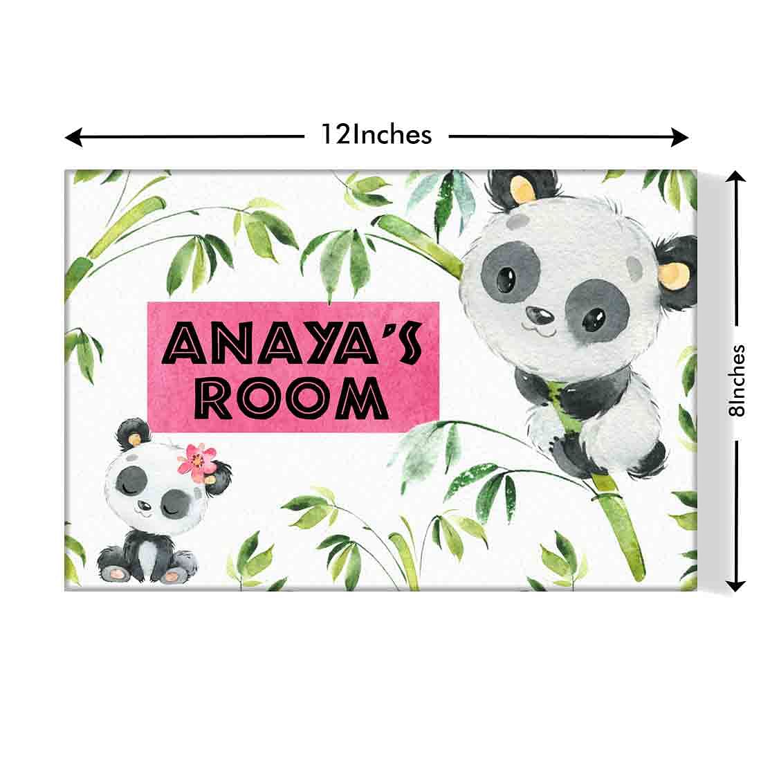 Nutcase Personalized Kids Baby Room Door Sign/Name Plate/Wall Plaque - Panda - Image 3