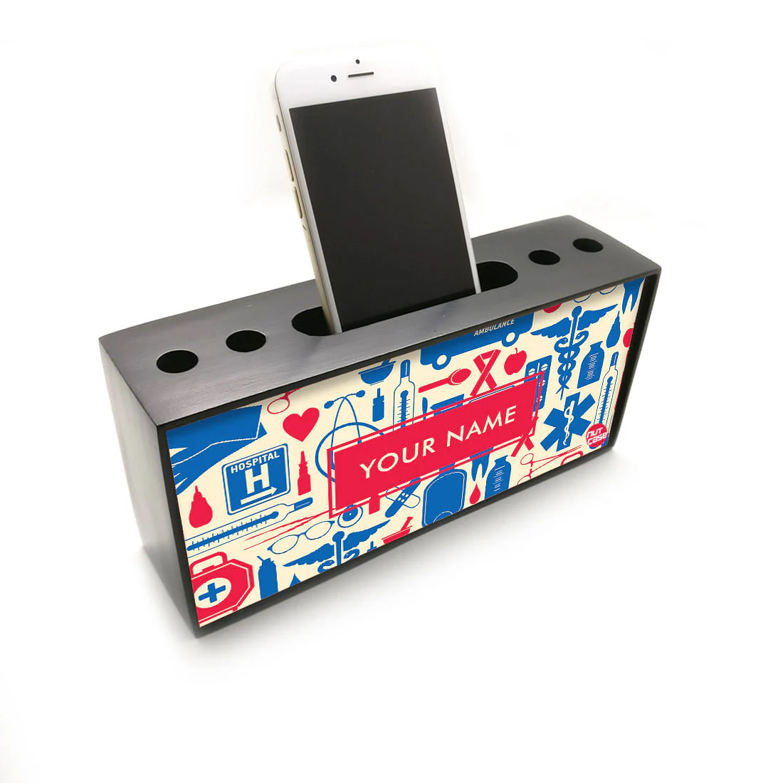 Personalized Pen Stand Mobile Holder - Ideal Gift For Doctors - Image 2