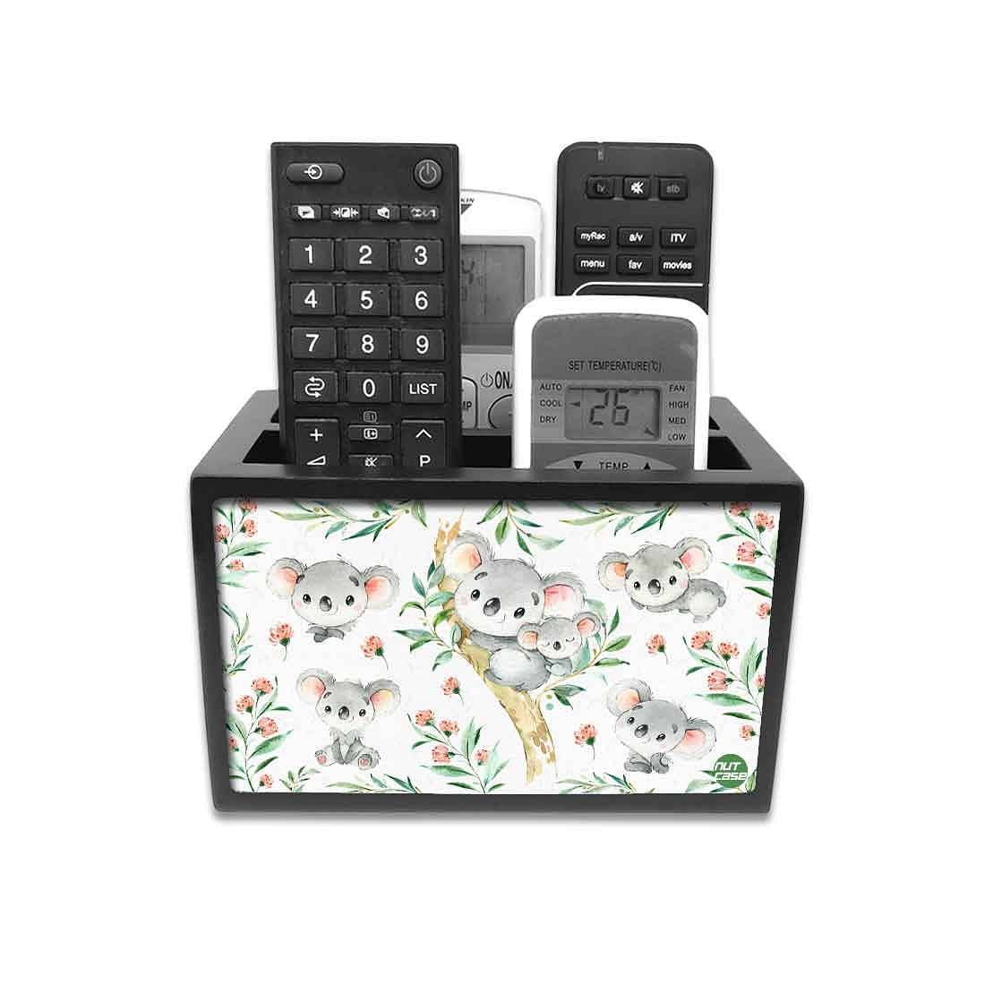 Nutcase Designer Wooden Remote Control Holder Stand Organizer Caddy for TV/AC Remote - Cute Koala - Image 5
