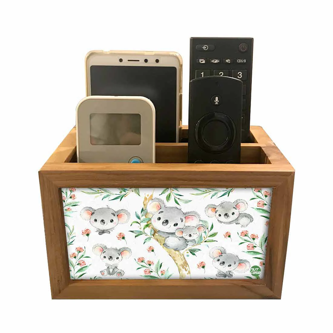 Nutcase Designer Wooden Remote Control Holder Stand Organizer Caddy for TV/AC Remote - Cute Koala - Image 6
