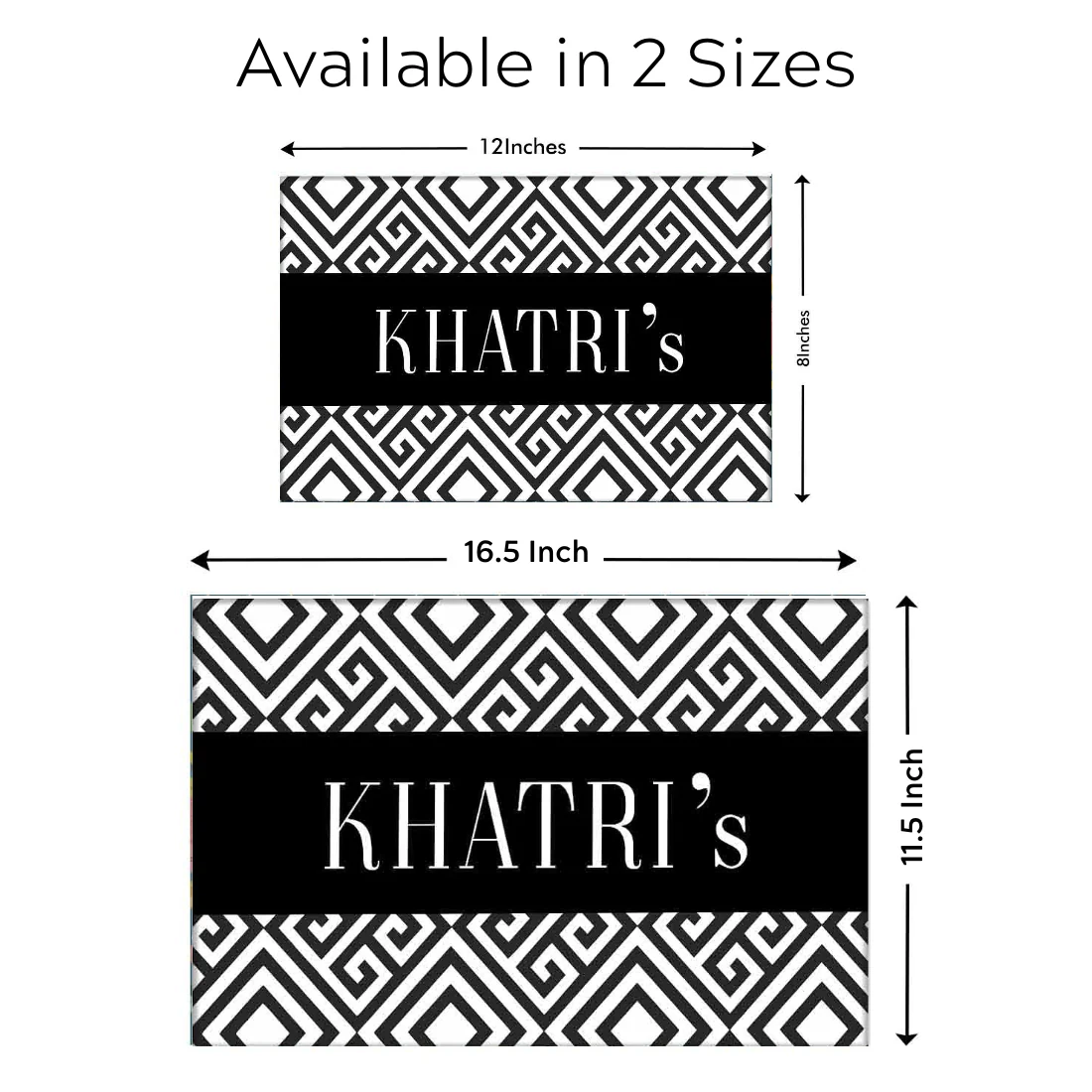 Customised Name Plate Door Name Board - Square Lines Black - Image 6