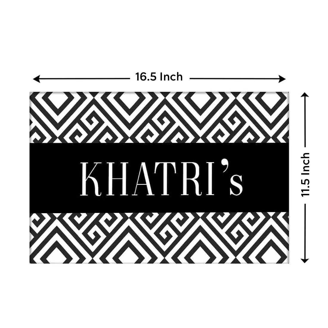 Customised Name Plate Door Name Board - Square Lines Black - Image 7