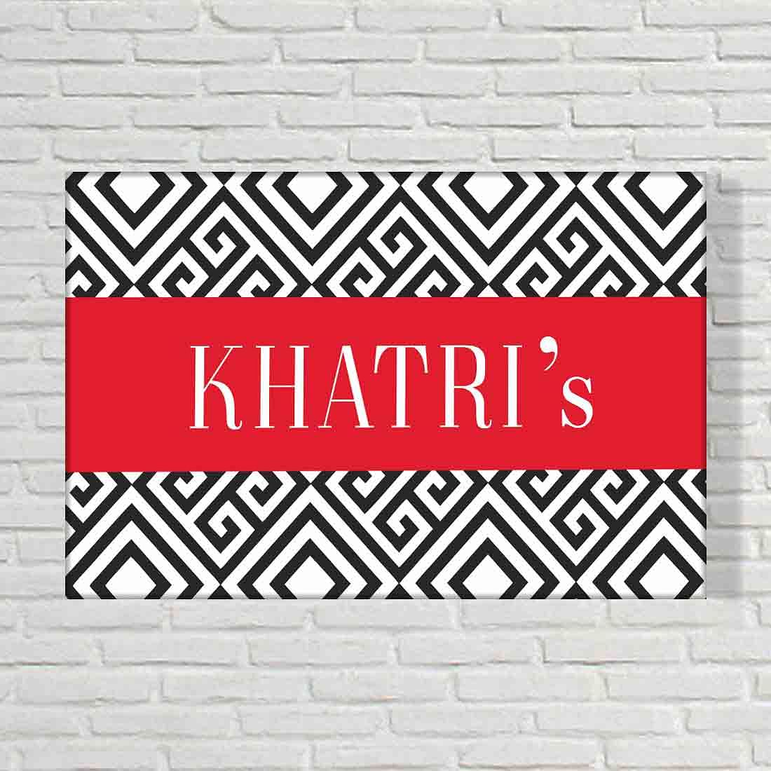 Classy Custom Made Door Name Plate - Square Lines - Image 2