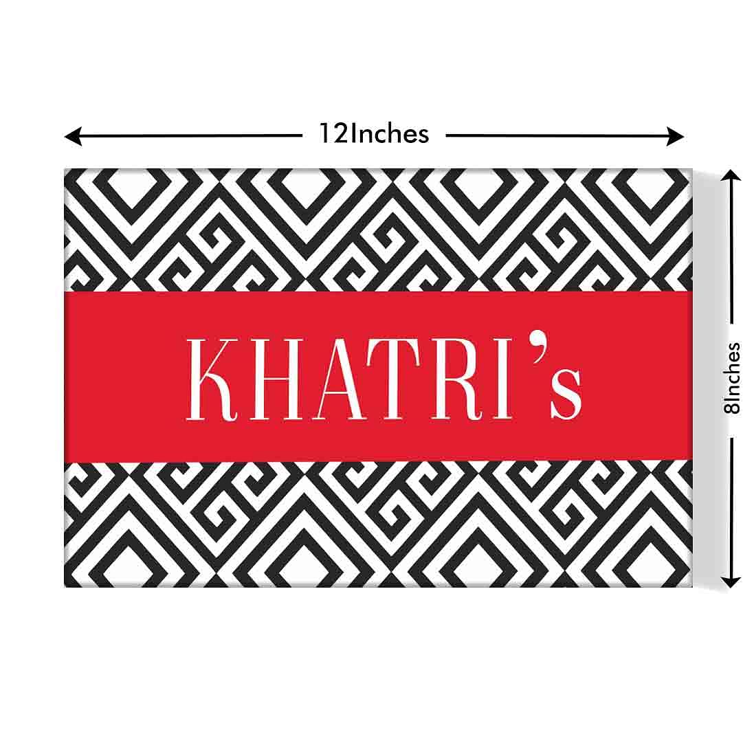 Classy Custom Made Door Name Plate - Square Lines - Image 3