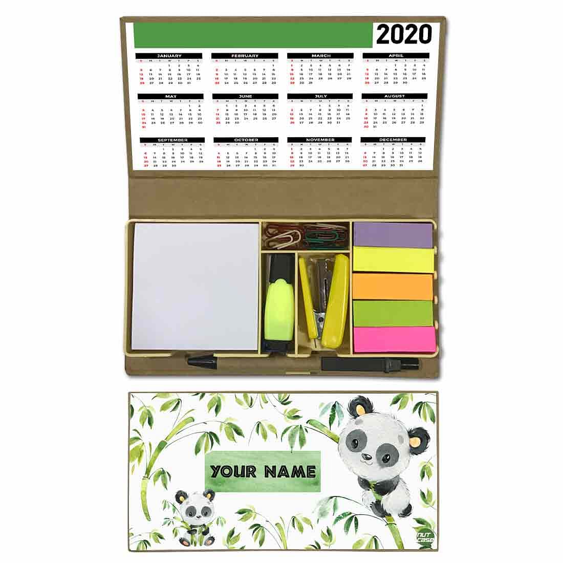 Customised Stationary Kit Desk Organizer for Study Table- Cute Panda