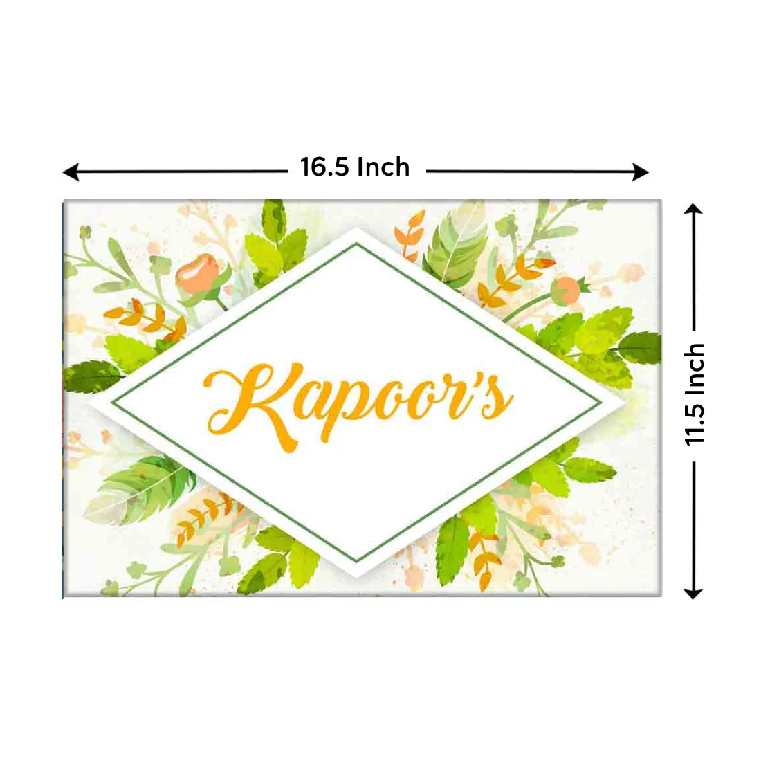 New Custom Nameplate for Home Design Watercolor Leaves - Image 6