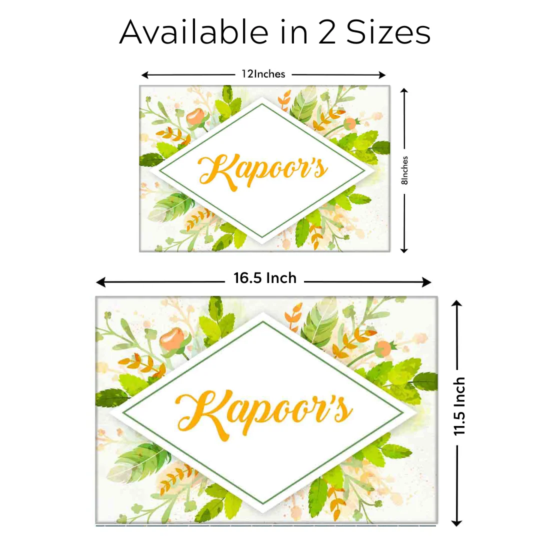 New Custom Nameplate for Home Design Watercolor Leaves - Image 7