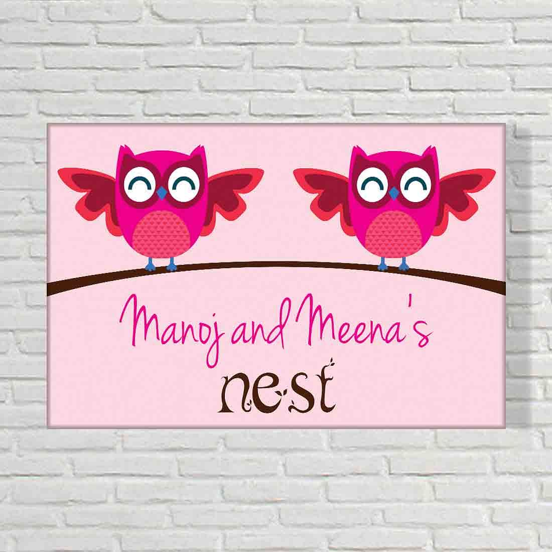Customised Wall Name Plate Design Name Board - Cute Birds - Image 4
