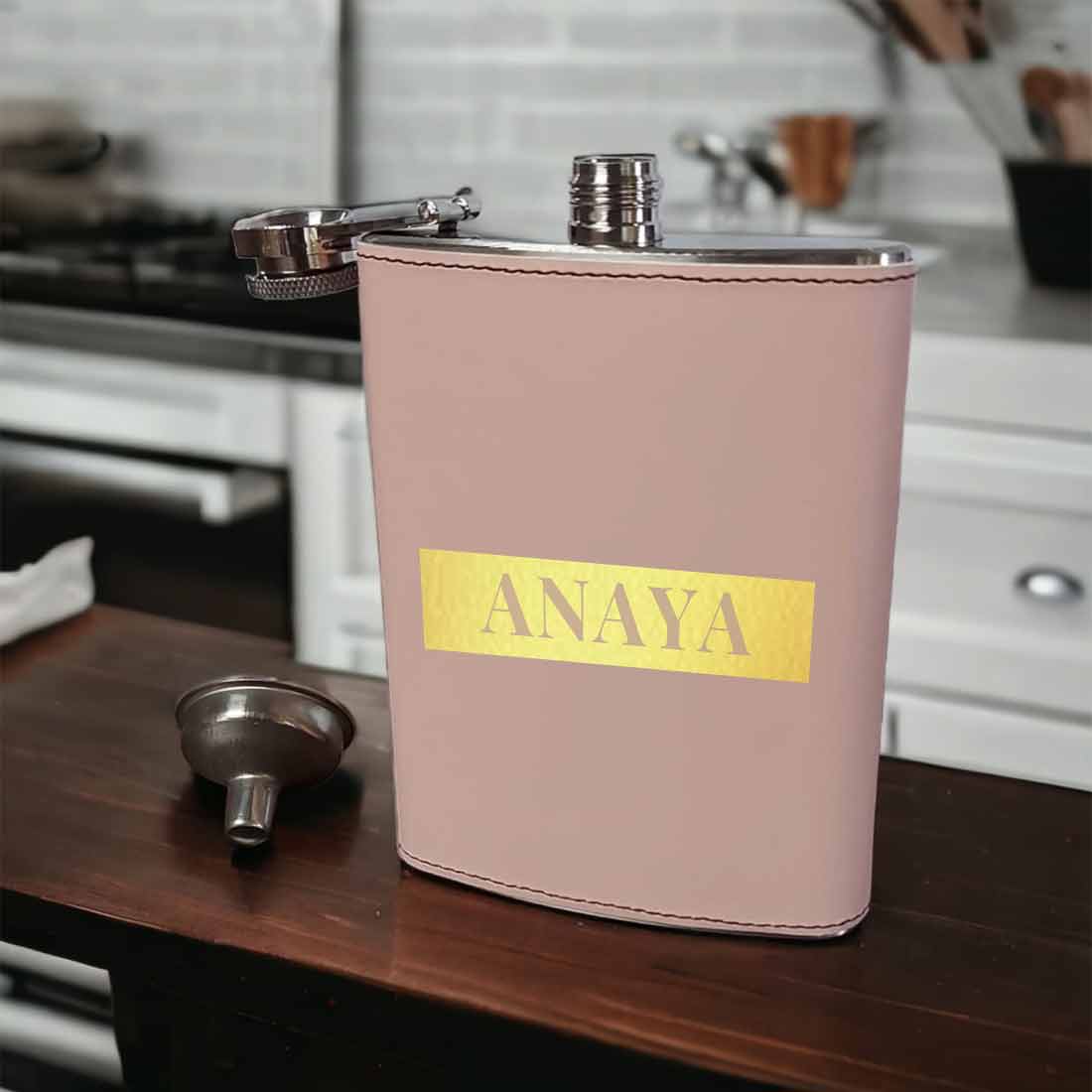 Customized Hip Flask With Name Leather Alcohol Flasks - Image 3
