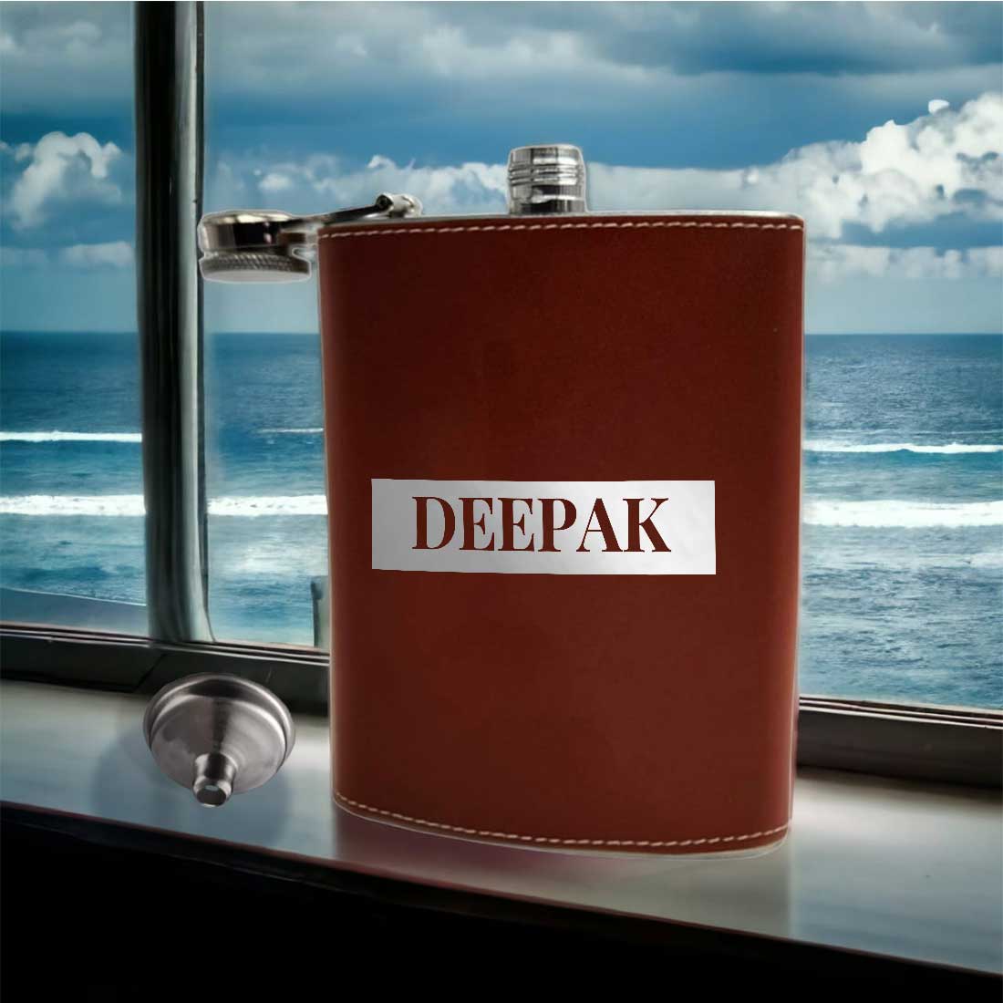 Customized Hip Flask With Name Leather Alcohol Flasks - Image 5