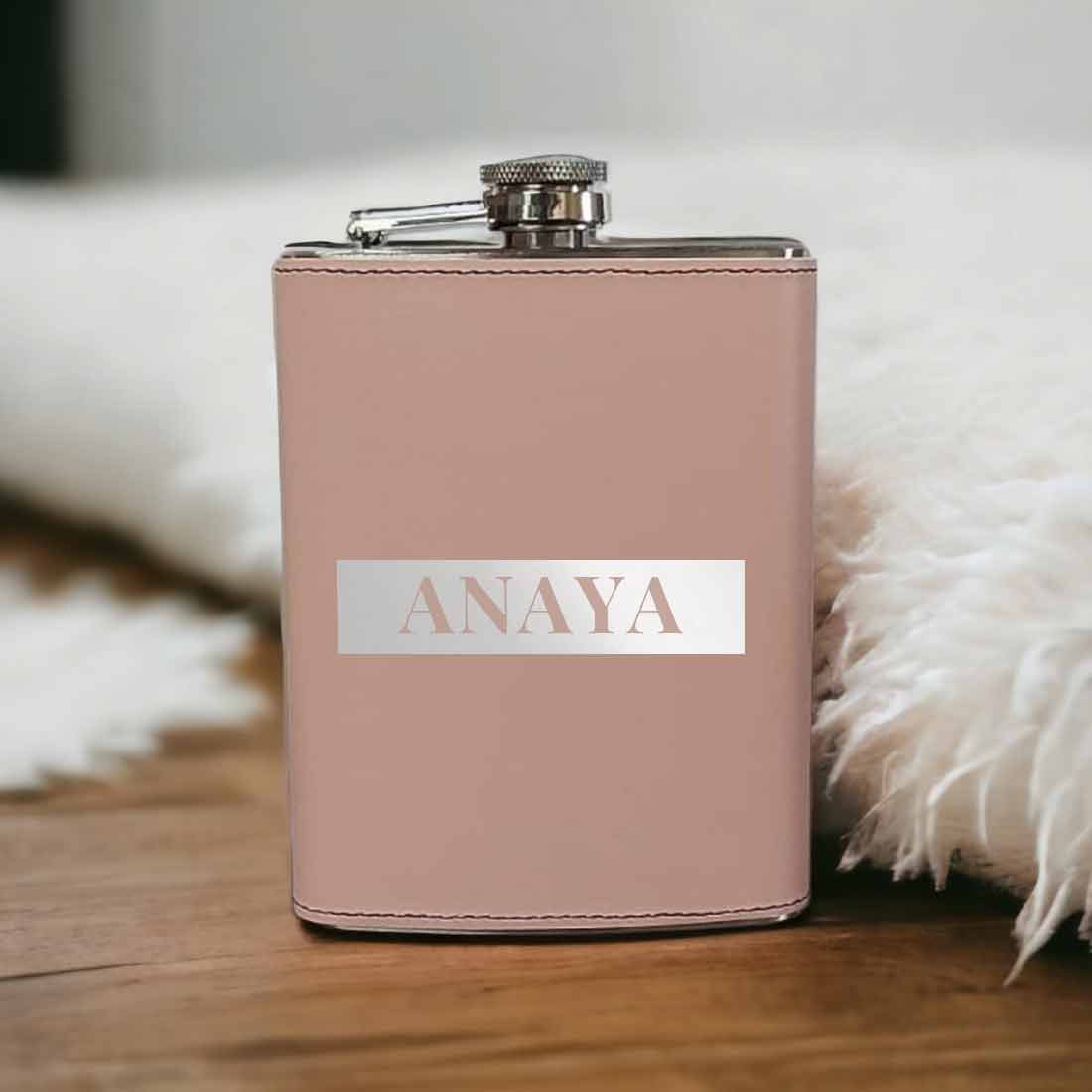 Customized Hip Flask With Name Leather Alcohol Flasks - Image 6