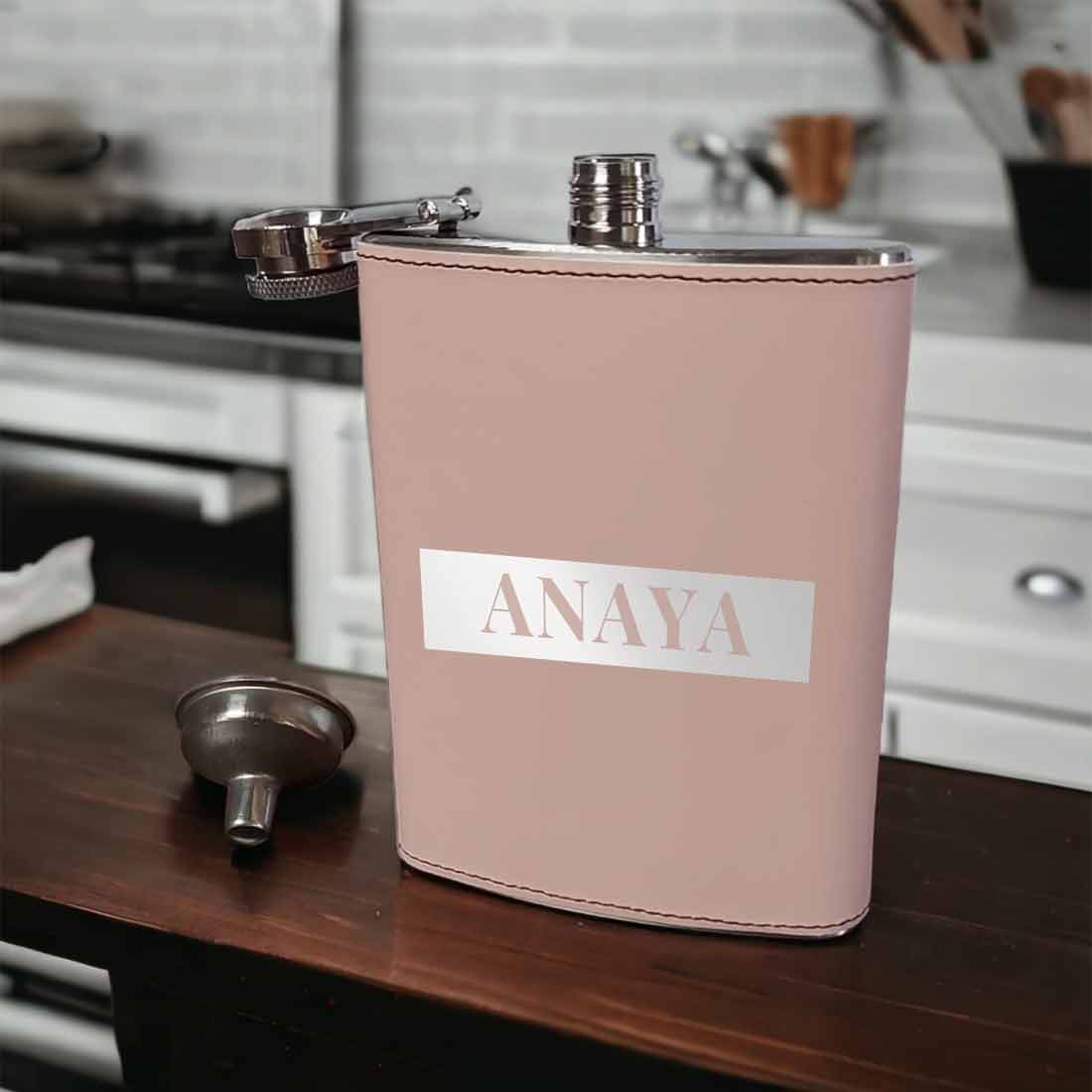 Customized Hip Flask With Name Leather Alcohol Flasks - Image 9