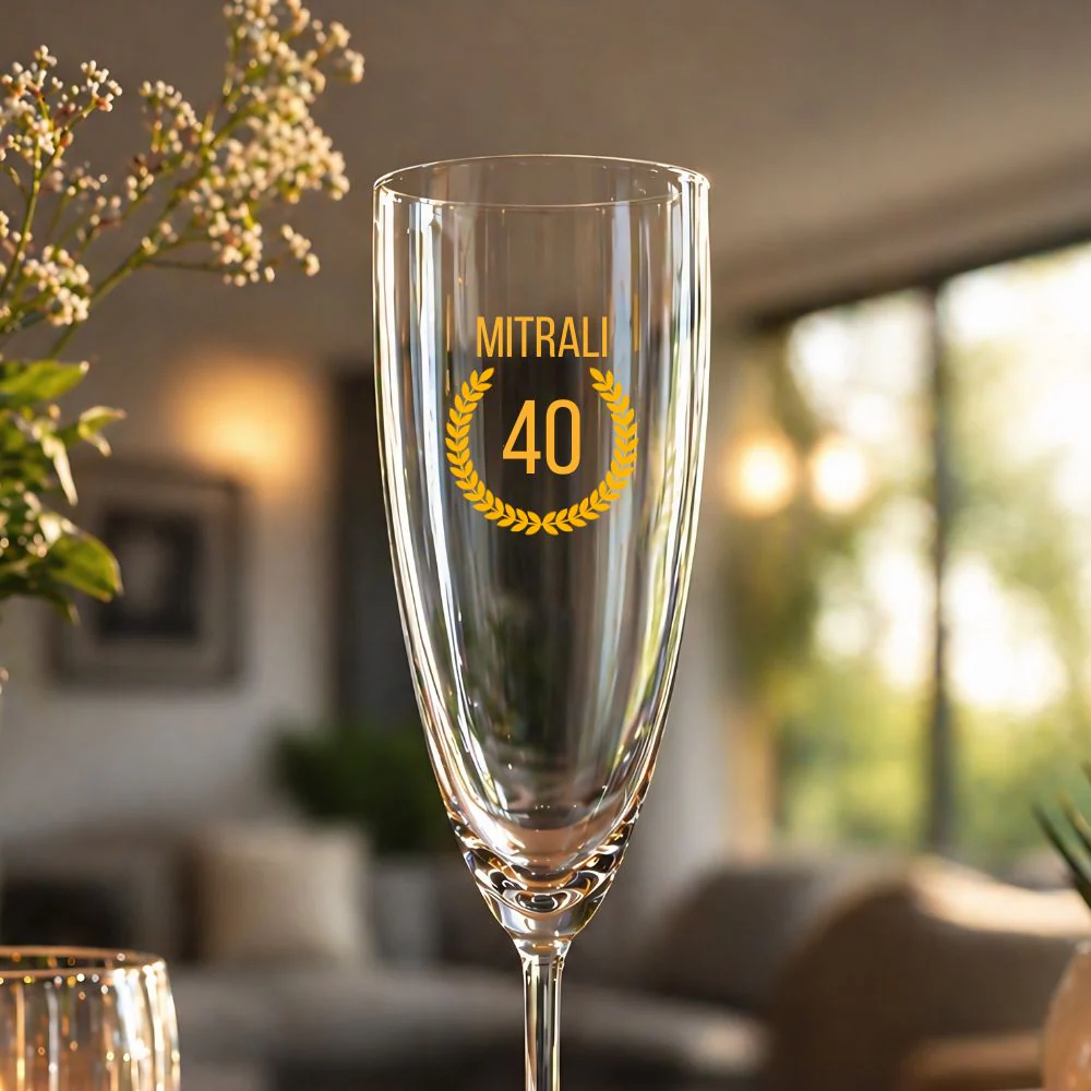 Custom Champagne Glass 40th Birthday Ideas For Women- Add Any Number - Image 2