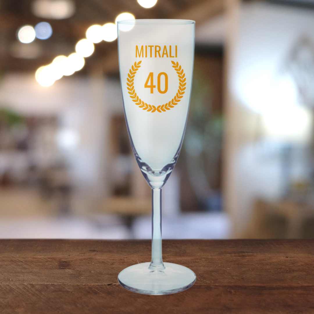 Custom Champagne Glass 40th Birthday Ideas For Women- Add Any Number - Image 3