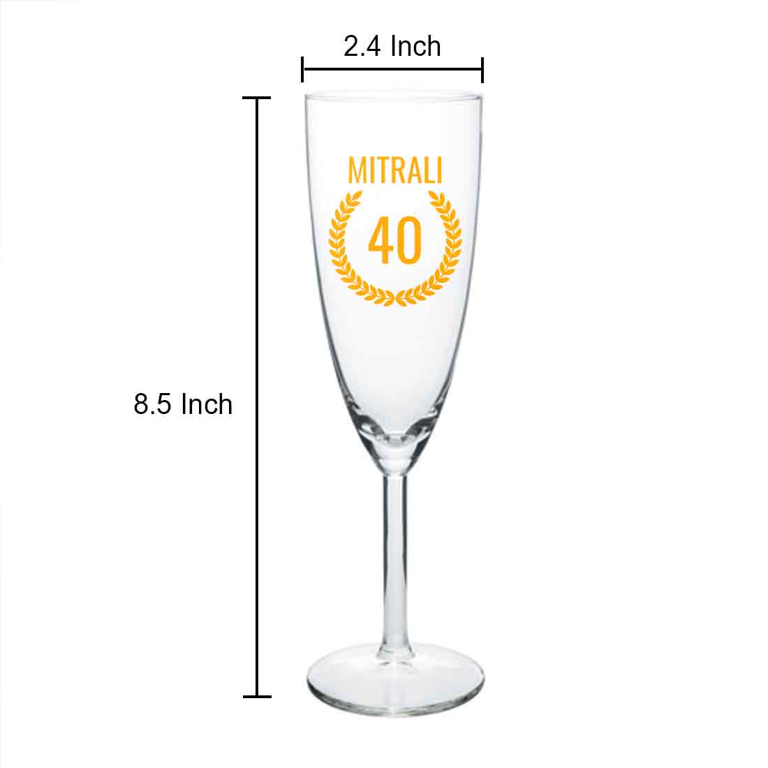 Custom Champagne Glass 40th Birthday Ideas For Women- Add Any Number - Image 7