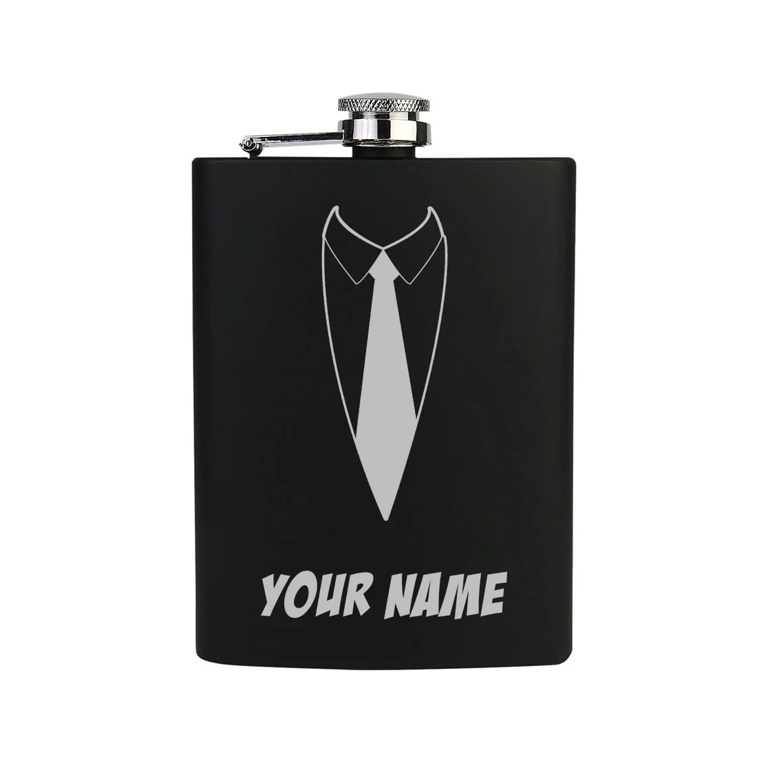 Custom Engraved whiskey Flask for Men Birthday Gifts for Him -Suit Up - Image 5