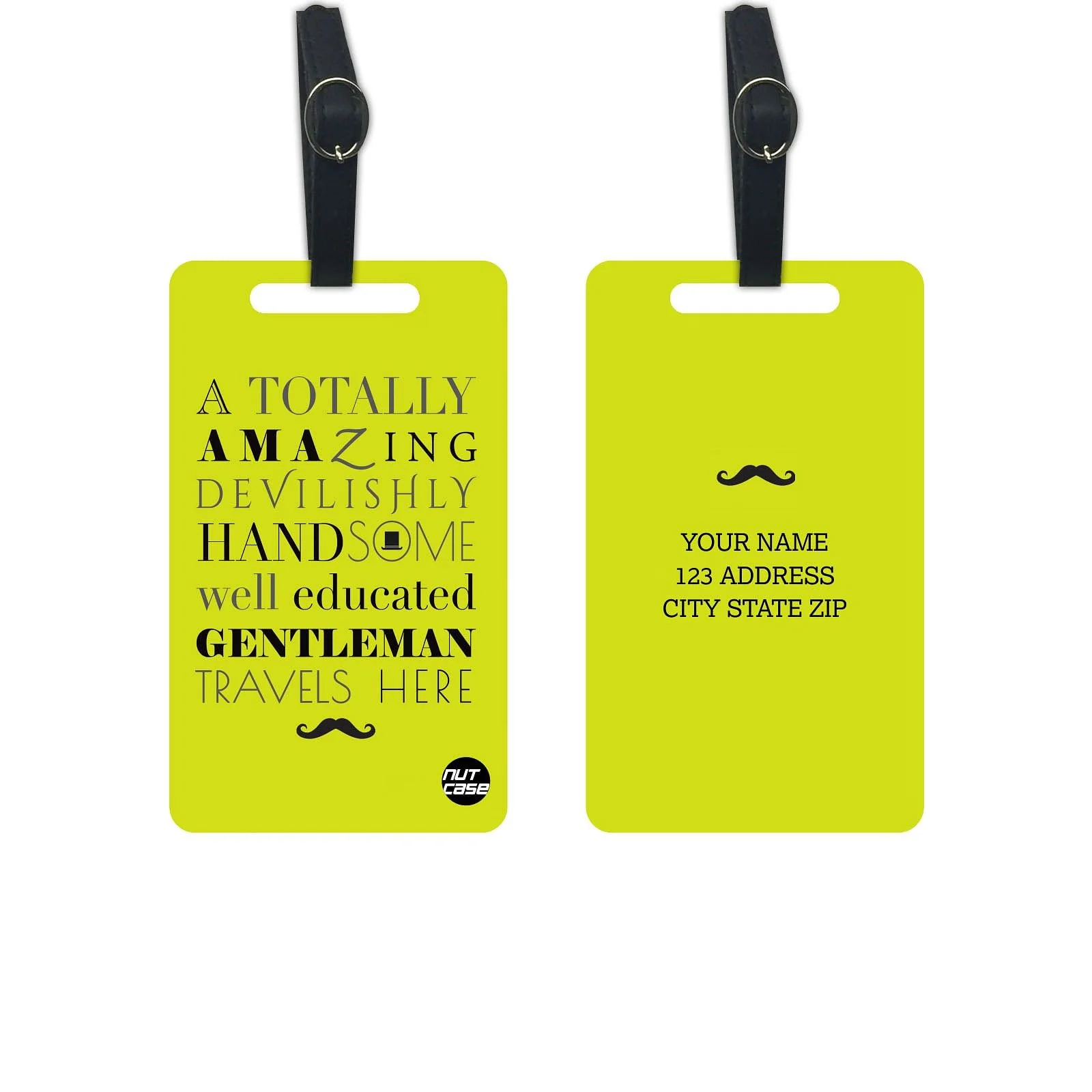Customized Travel Luggage Tags with Your Name Set of 2 - Travels