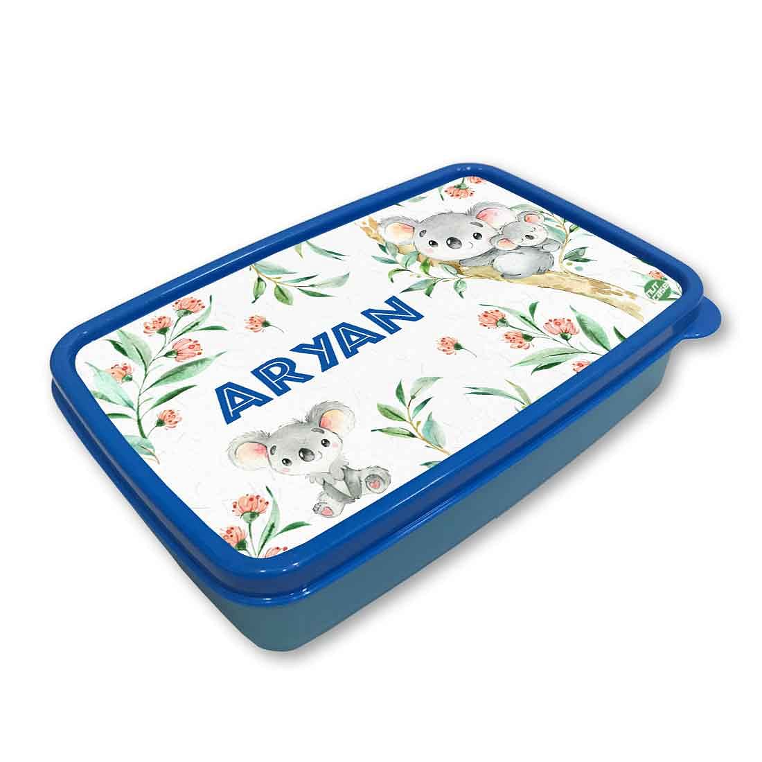 Customizable Tiffin Box for Kids School Plastic Lunch Box for Boys - Cute Koala - Image 3