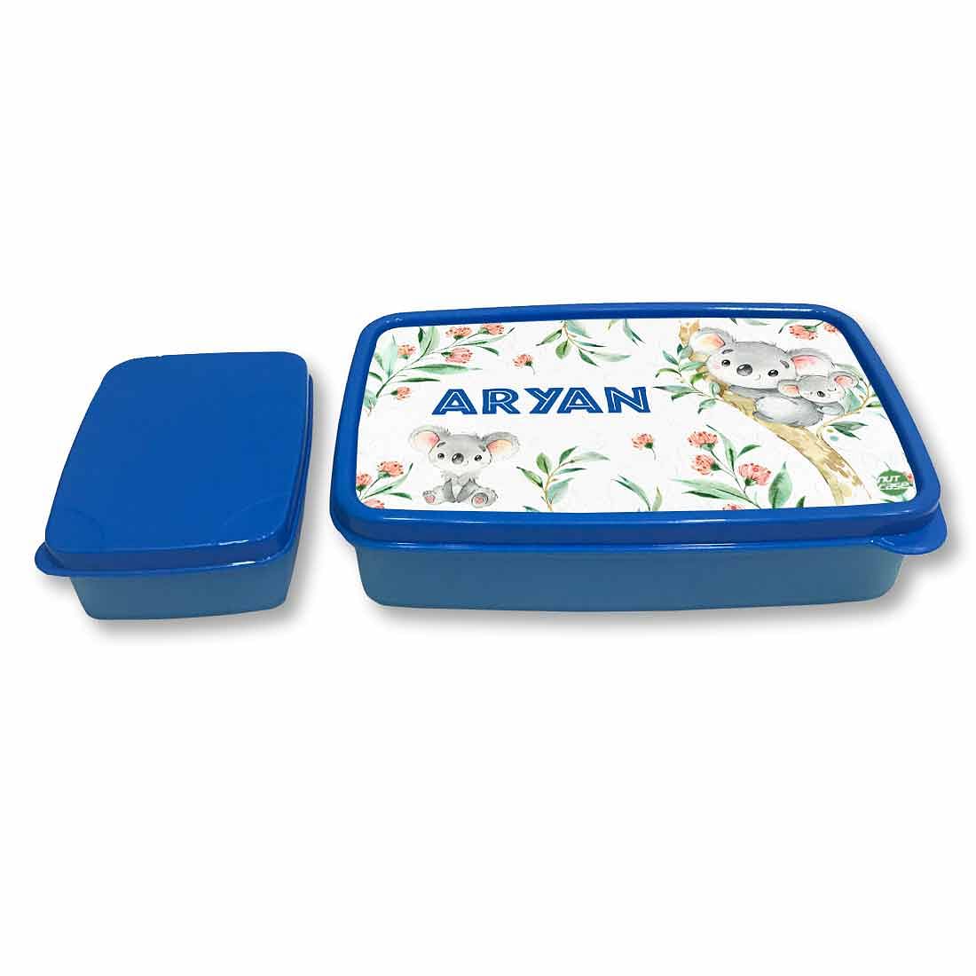 Customizable Tiffin Box for Kids School Plastic Lunch Box for Boys - Cute Koala - Image 4
