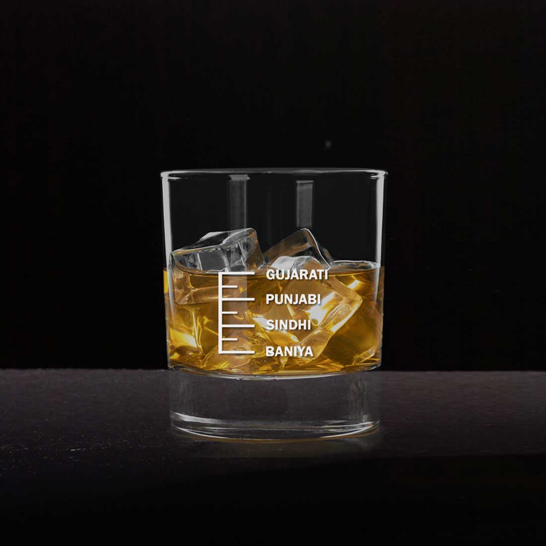 Whiskey Glasses Liquor Glass- Anniversary Birthday Gift Funny Gifts for Husband Bf - GUJARATI PUNJABI SINDHI BANIYA