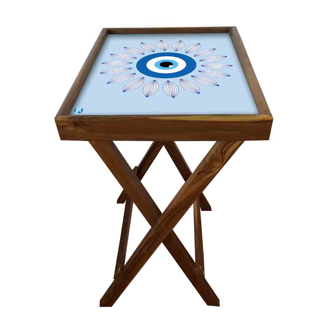 Folding TV Tray Table for Eating Breakfast Serving Table - Evil Eye Protector - Image 20