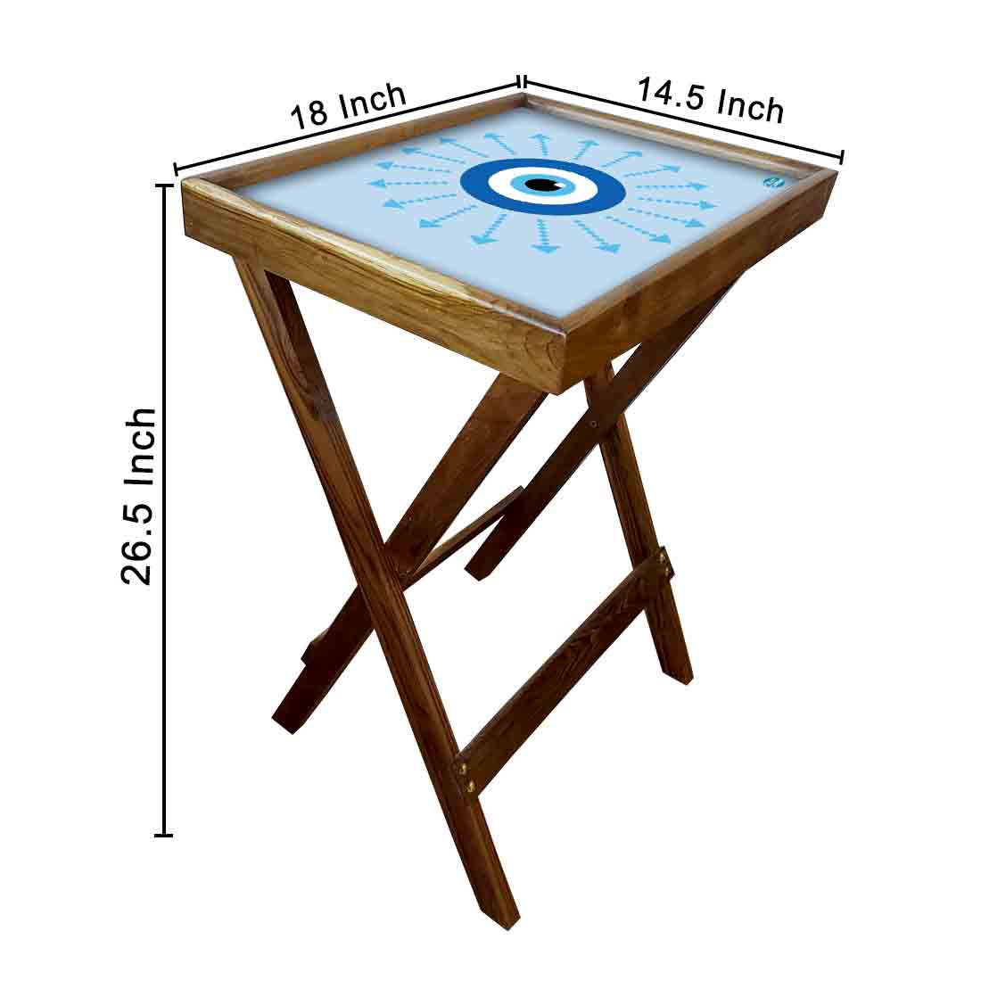 Folding TV Tray Table for Eating Breakfast Serving Table - Evil Eye Protector - Image 24