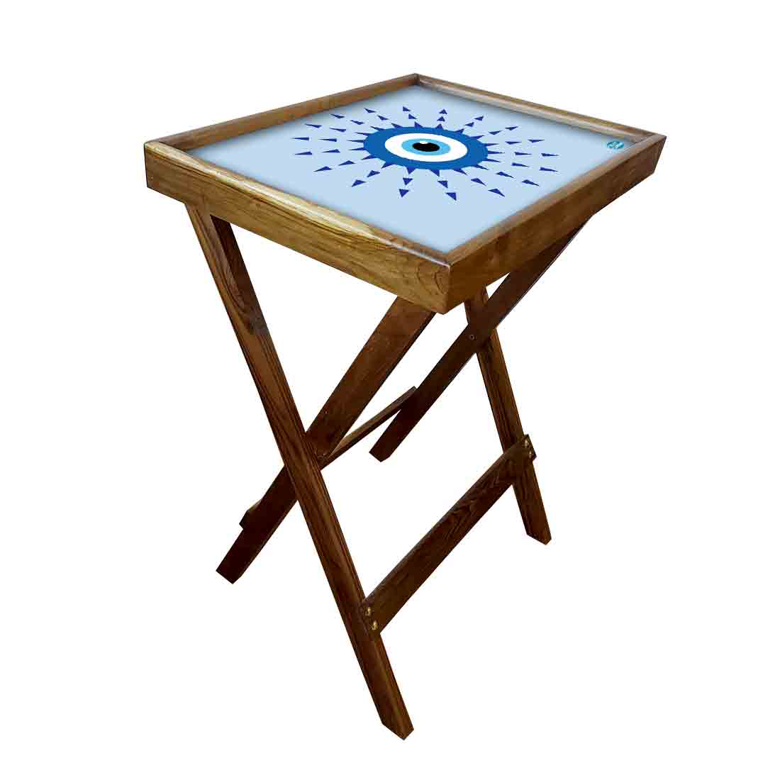 Folding TV Tray Table for Eating Breakfast Serving Table - Evil Eye Protector - Image 25