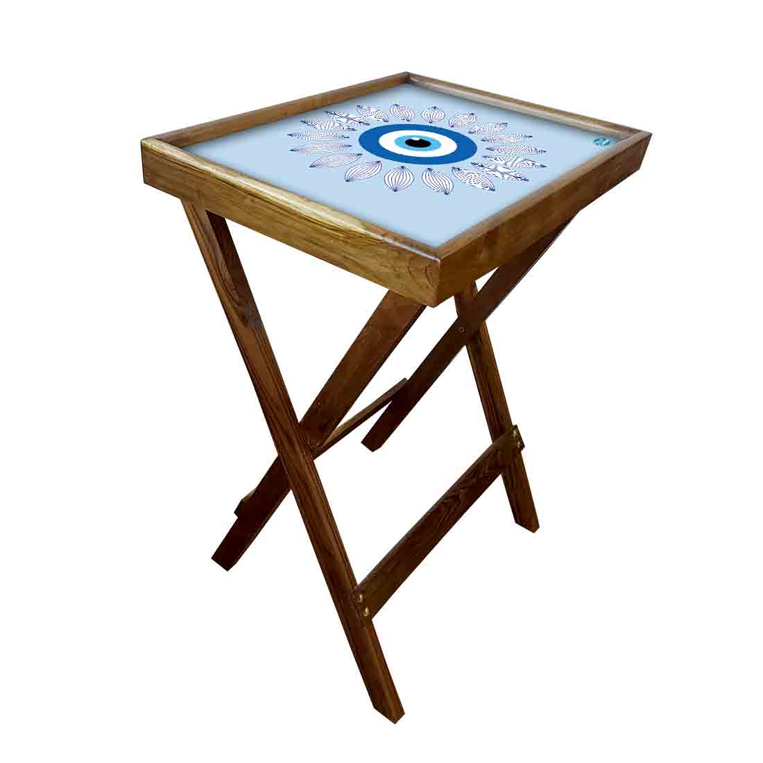 Folding TV Tray Table for Eating Breakfast Serving Table - Evil Eye Protector - Image 26