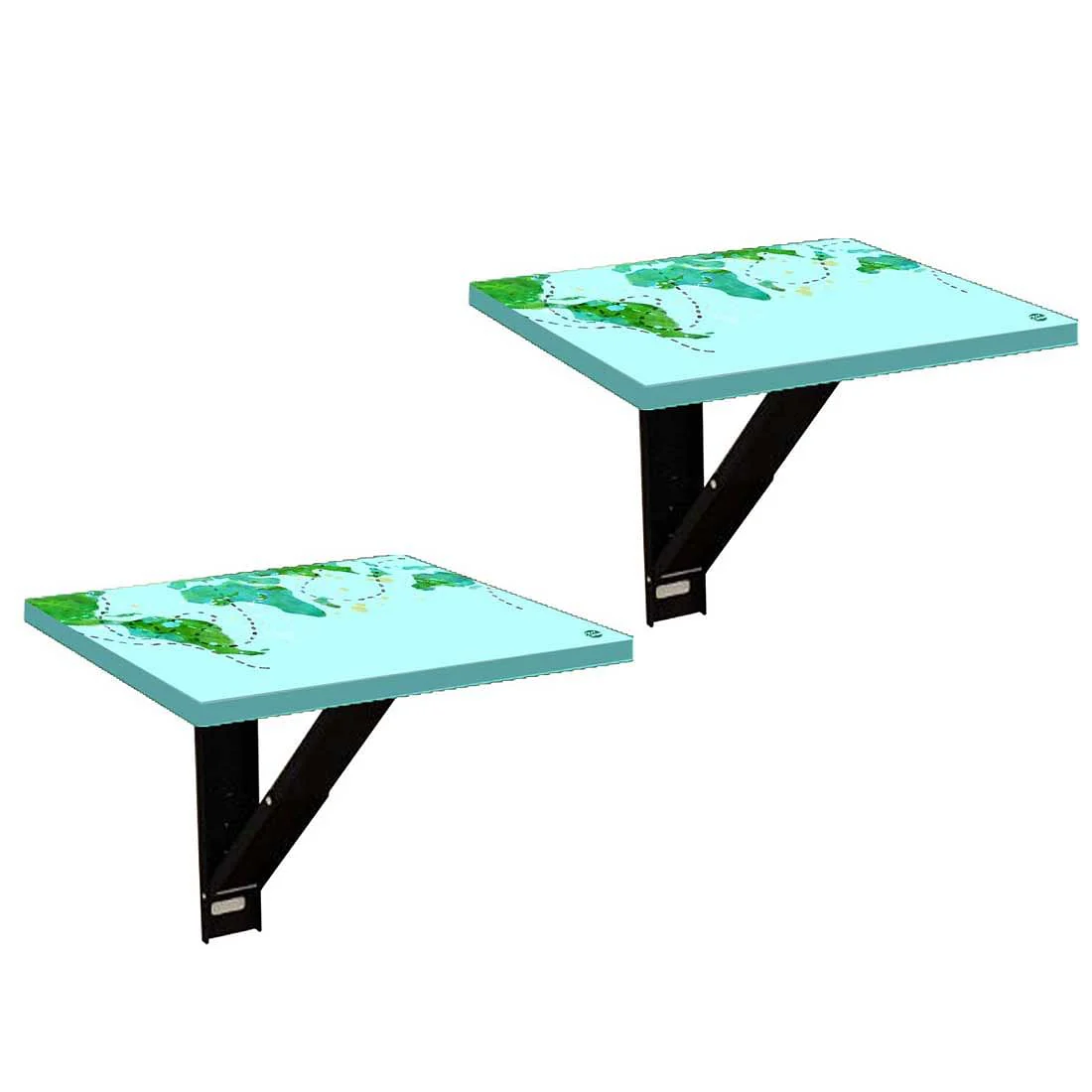 Set Top Box Stand Wall Mount - Sky Blue Map Design - Image 2