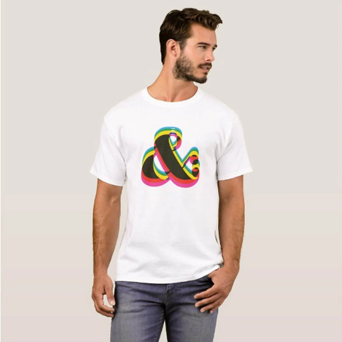 Nutcase Designer Round Neck Men's T-Shirt Wrinkle-Free Poly Cotton Tees - Amberstamp - Image 3