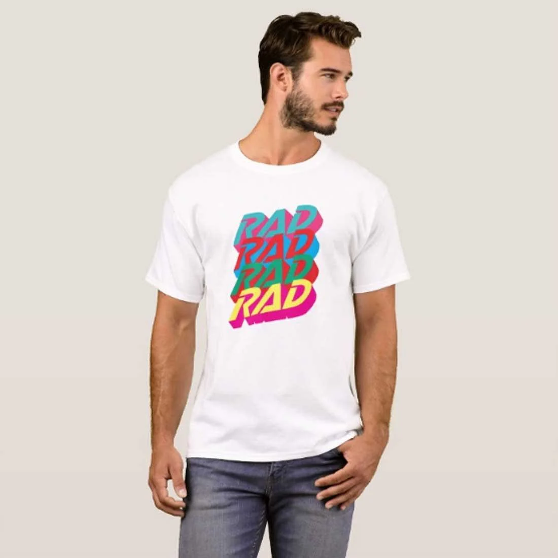 Nutcase Designer Round Neck Men's T-Shirt Wrinkle-Free Poly Cotton Tees - RAD - Image 3