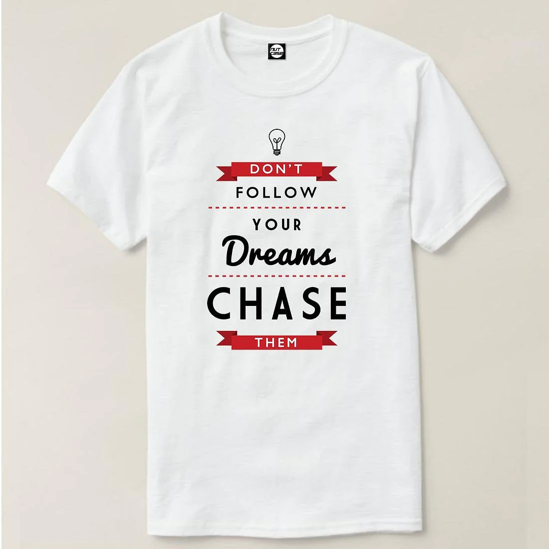 Nutcase Designer Round Neck Men's T-Shirt Wrinkle-Free Poly Cotton Tees - Chase Your Dreams - Image 4
