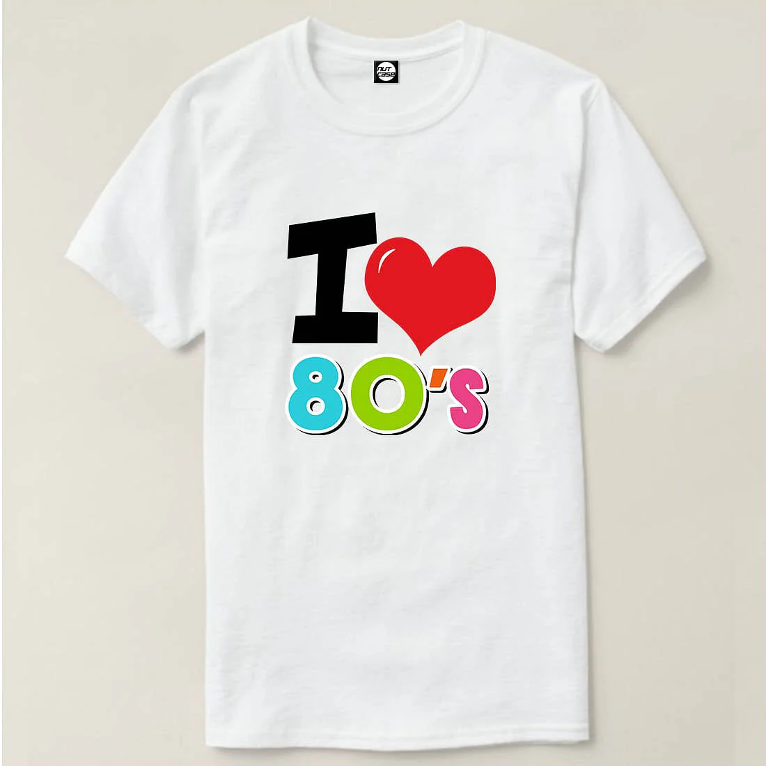 Nutcase Designer Round Neck Men's T-Shirt Wrinkle-Free Poly Cotton Tees - I Love 80's - Image 4