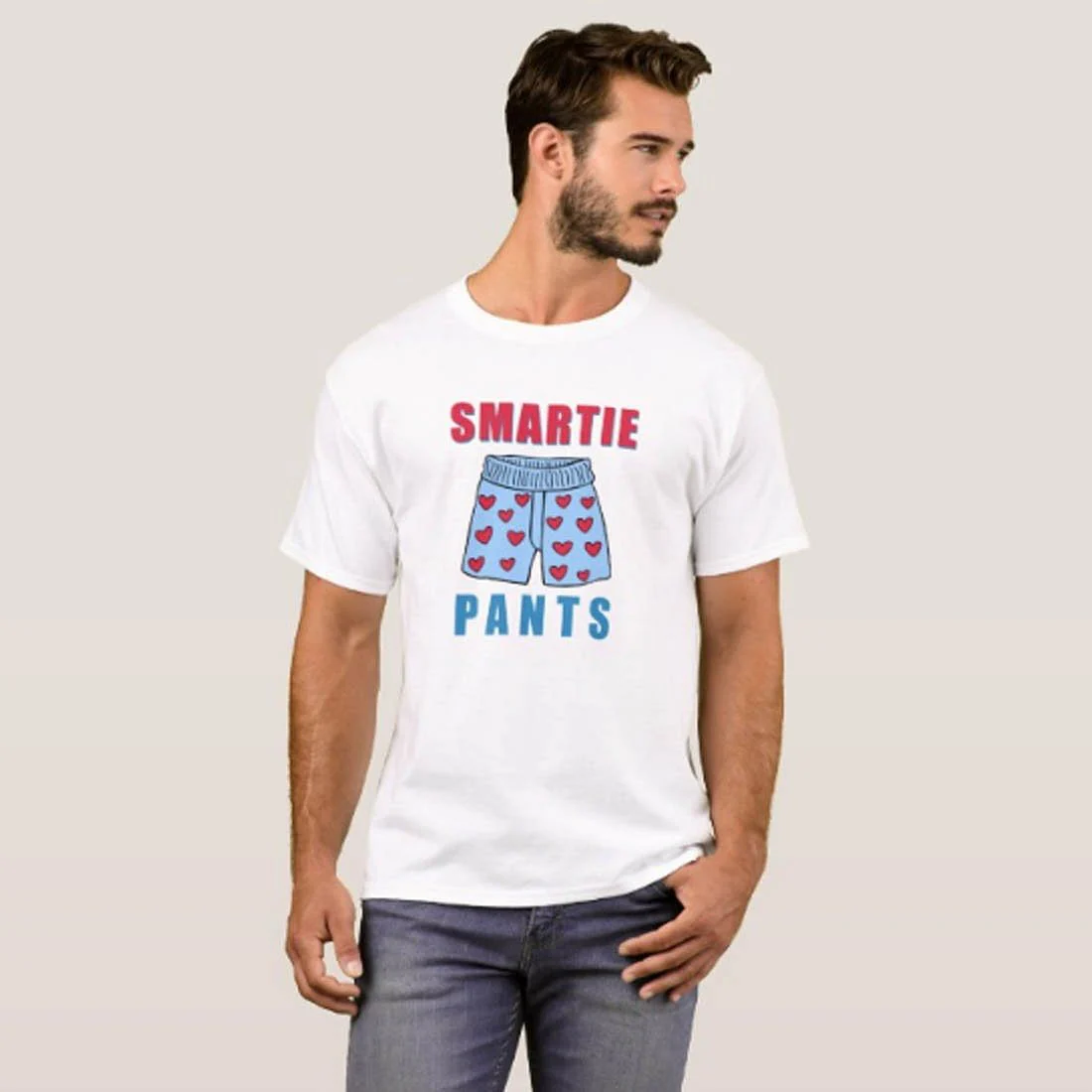 Nutcase Designer Round Neck Men's T-Shirt Wrinkle-Free Poly Cotton Tees - Smartie Pants - Image 3