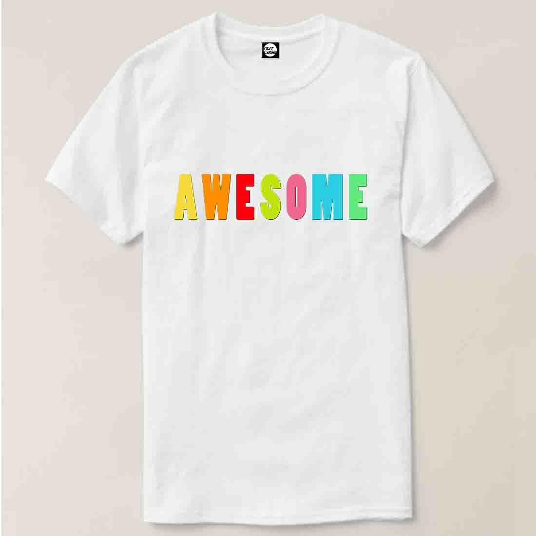 Nutcase Designer Round Neck Men's T-Shirt Wrinkle-Free Poly Cotton Tees - Awesome - Image 4