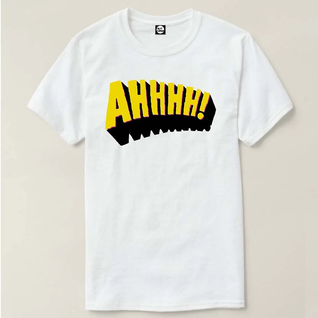 Nutcase Designer Round Neck Men's T-Shirt Wrinkle-Free Poly Cotton Tees - Ahh - Image 4