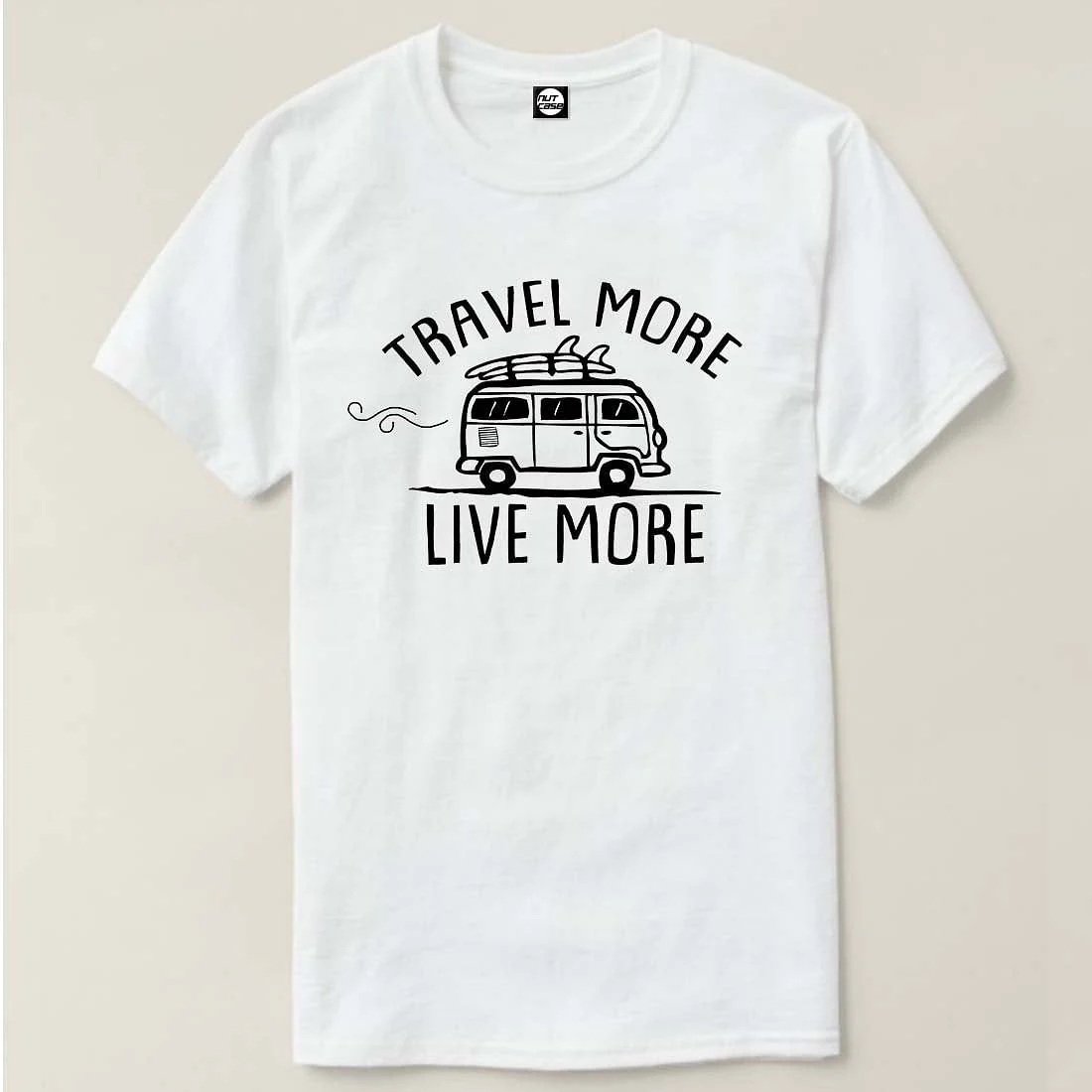 Nutcase Designer Round Neck Men's T-Shirt Wrinkle-Free Poly Cotton Tees - Travel More Live More - Image 4