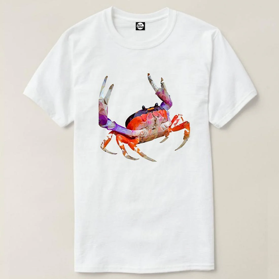 Nutcase Designer Round Neck Men's T-Shirt Wrinkle-Free Poly Cotton Tees - Crab - Image 4