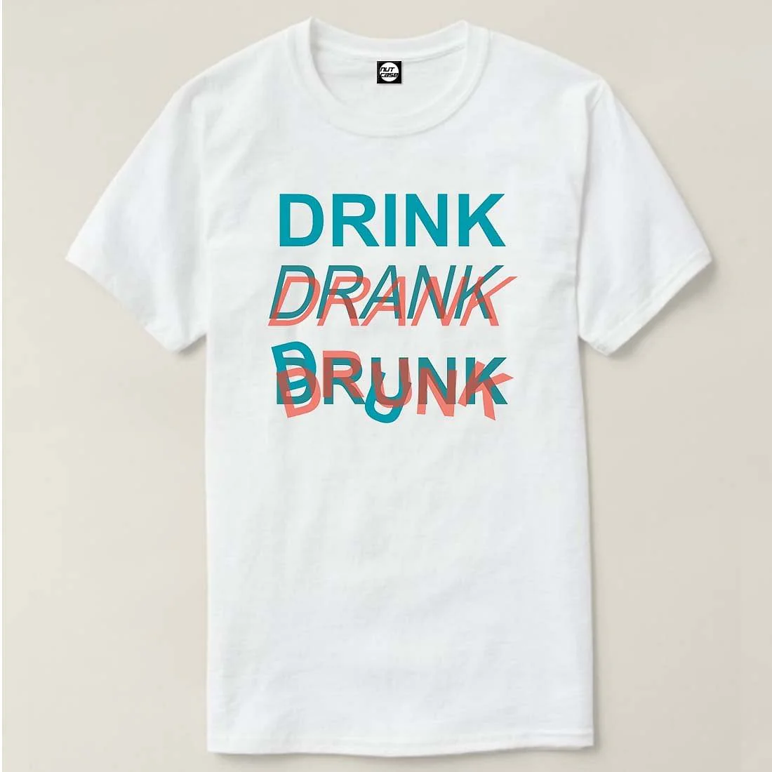 Nutcase Designer Round Neck Men's T-Shirt Wrinkle-Free Poly Cotton Tees - Drink Drank Drunk - Image 4