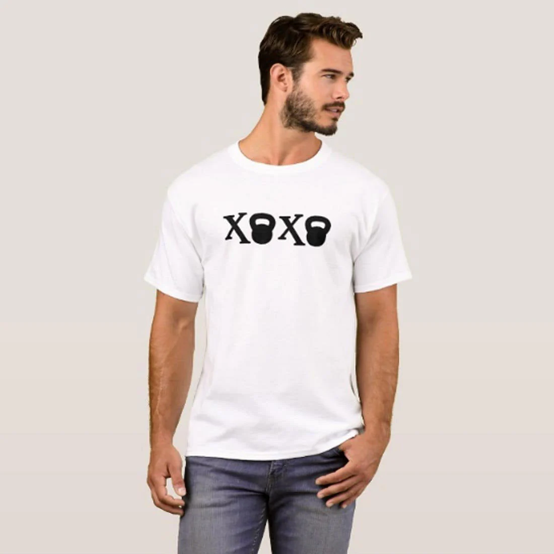 Nutcase Designer Round Neck Men's T-Shirt Wrinkle-Free Poly Cotton Tees - XOXO - Image 3