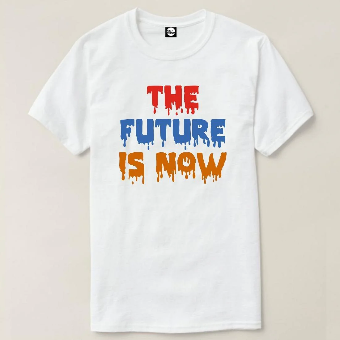 Nutcase Designer Round Neck Men's T-Shirt Wrinkle-Free Poly Cotton Tees - The Future is Now - Image 4