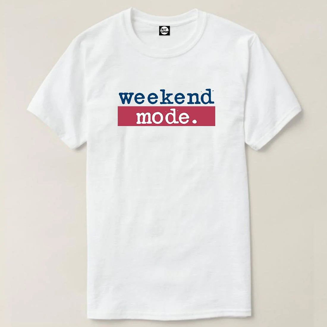 Nutcase Designer Round Neck Men's T-Shirt Wrinkle-Free Poly Cotton Tees - Weekend Mode Red - Image 4