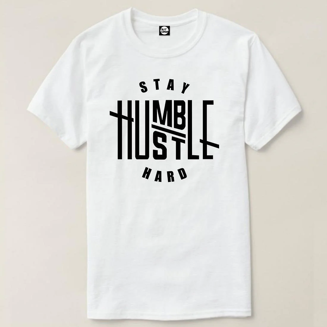 Nutcase Designer Round Neck Men's T-Shirt Wrinkle-Free Poly Cotton Tees - Stay Humble Hard - Image 4