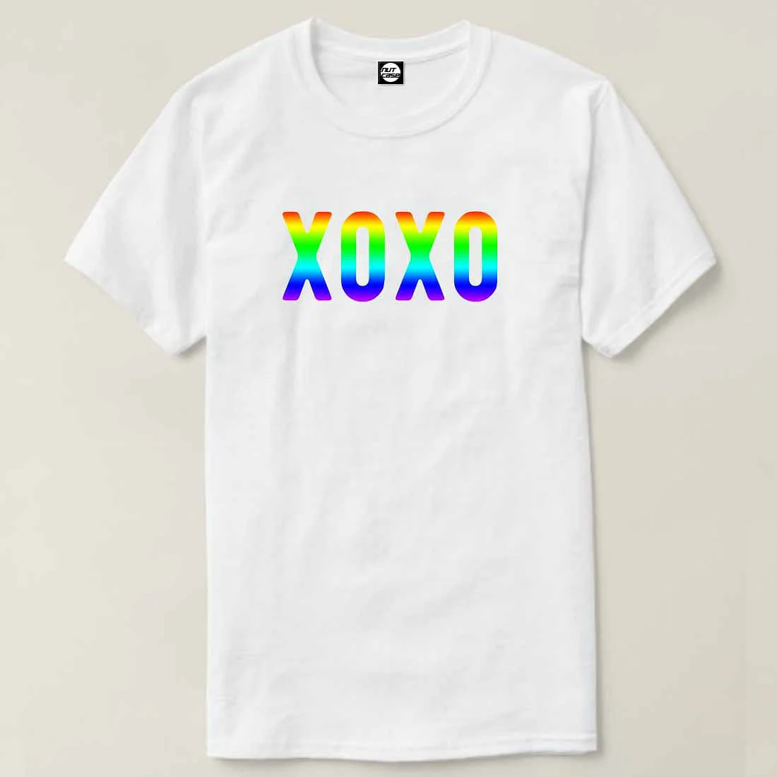 Nutcase Designer Round Neck Men's T-Shirt Wrinkle-Free Poly Cotton Tees - Colorful XOXO - Image 4
