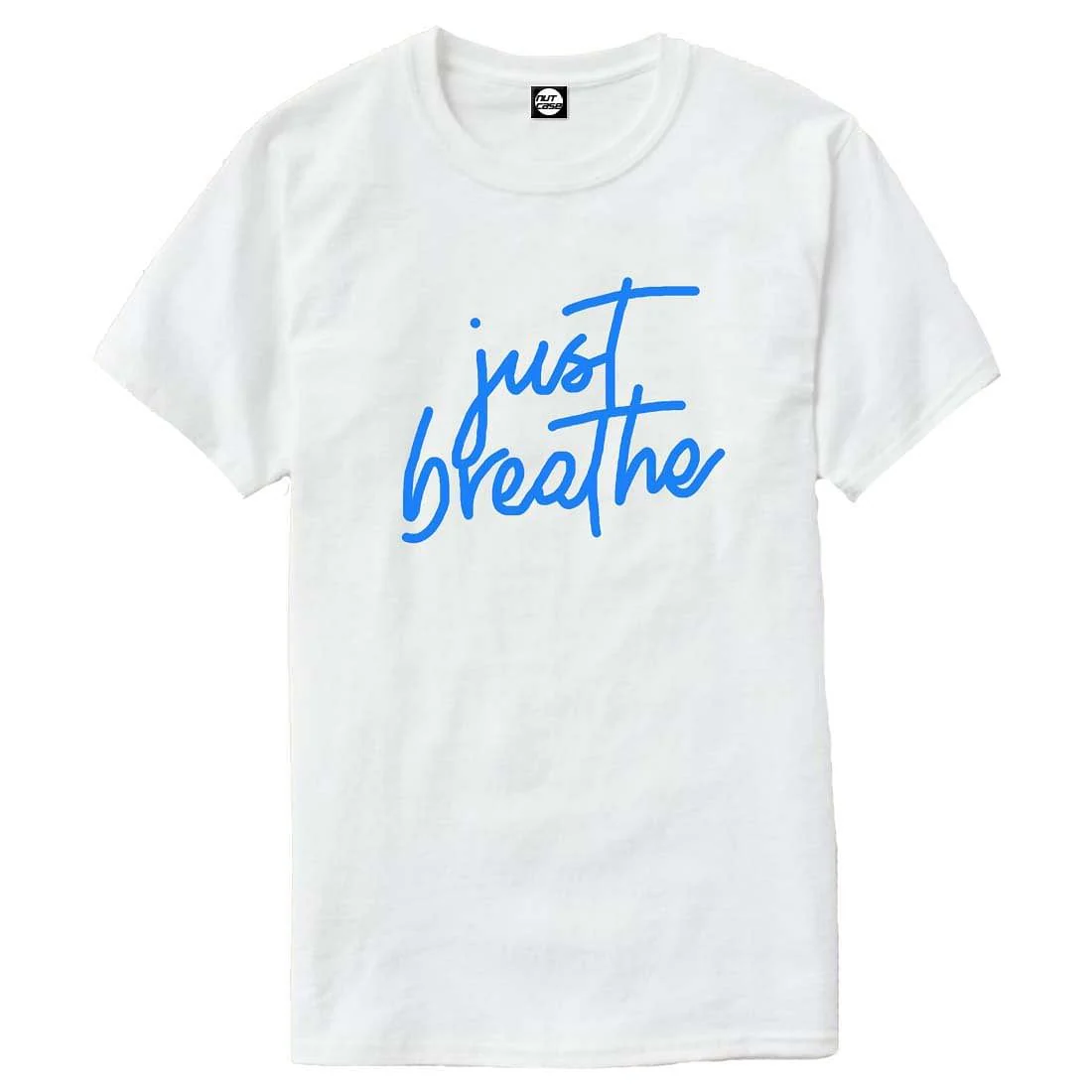 Nutcase Designer Round Neck Men's T-Shirt Wrinkle-Free Poly Cotton Tees - Just Breathe - Image 4